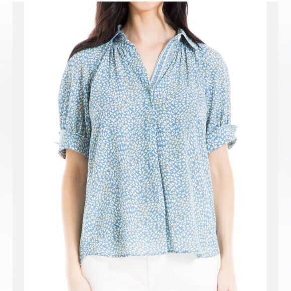 Max Studio Blue Bird Women's Top size Small - Picture 1 of 11